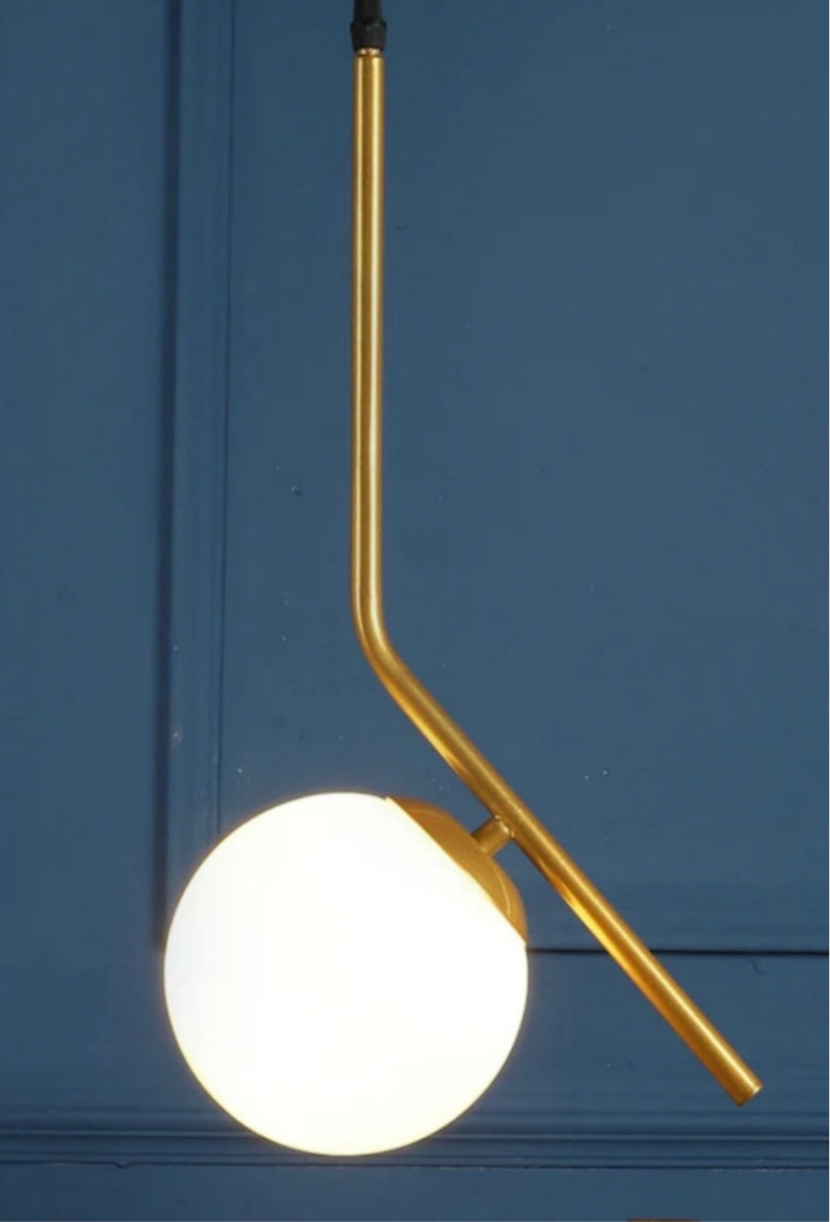 Modern Brass Orb Pendant Light