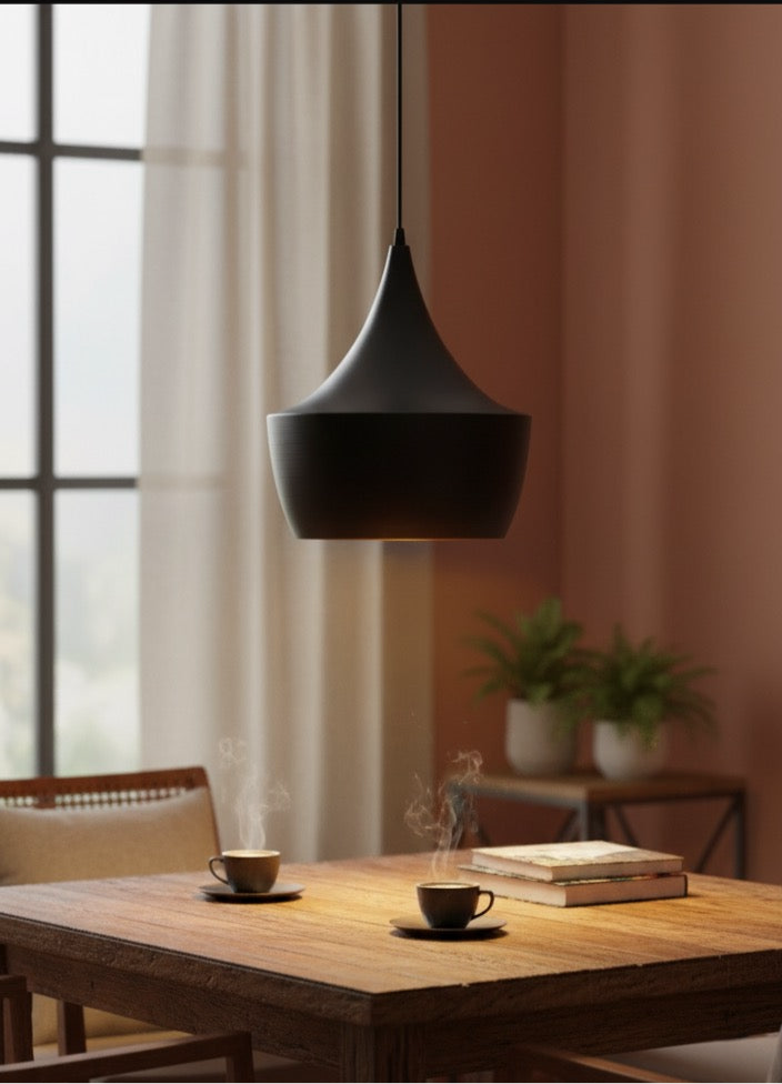 Modern Pendant light with matte black finish