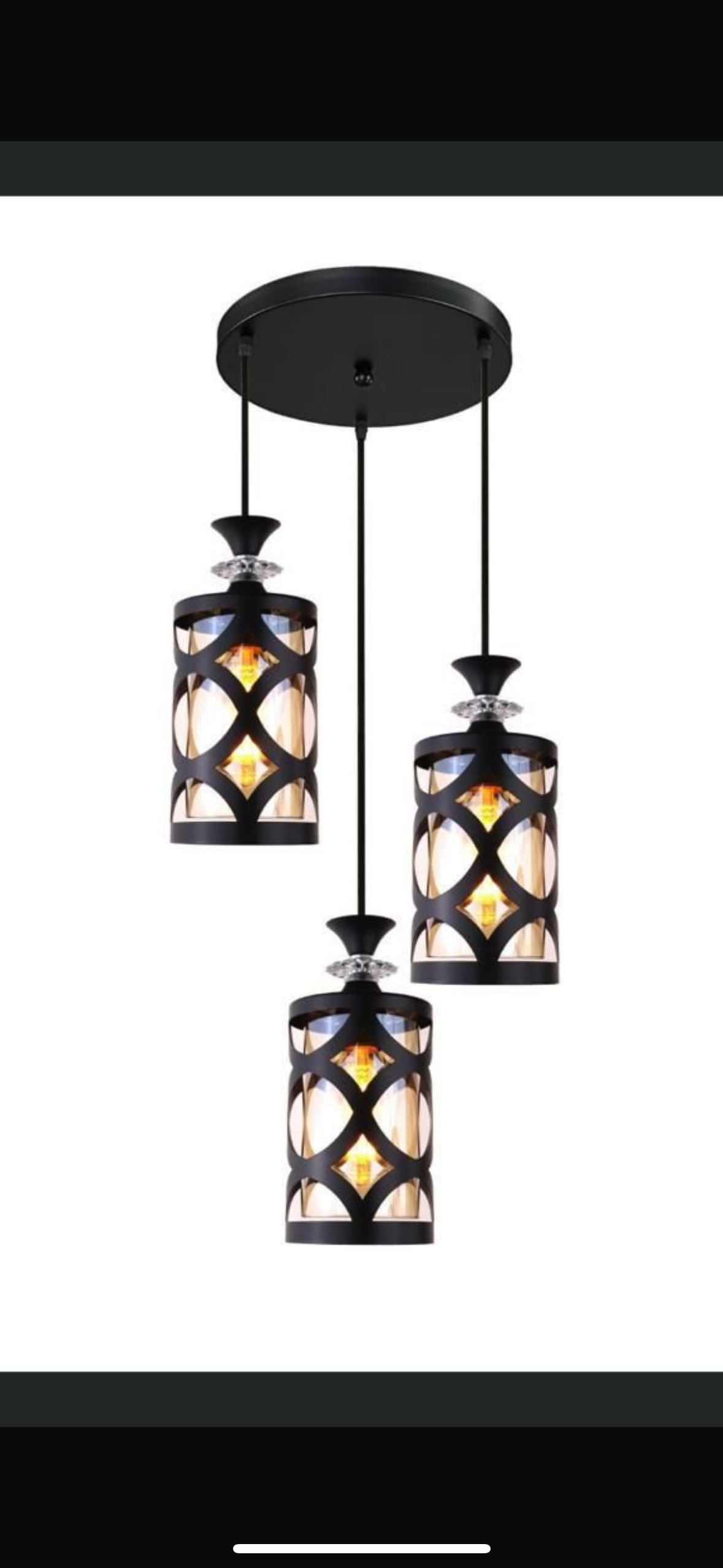 Elegant Trio Cage Pendant Light
