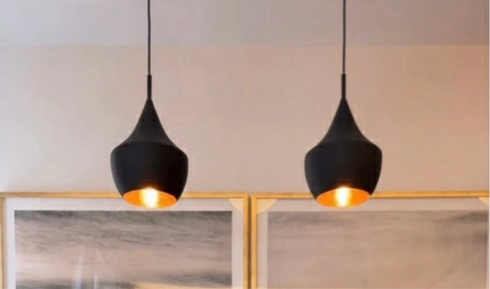 Modern Pendant light with matte black finish