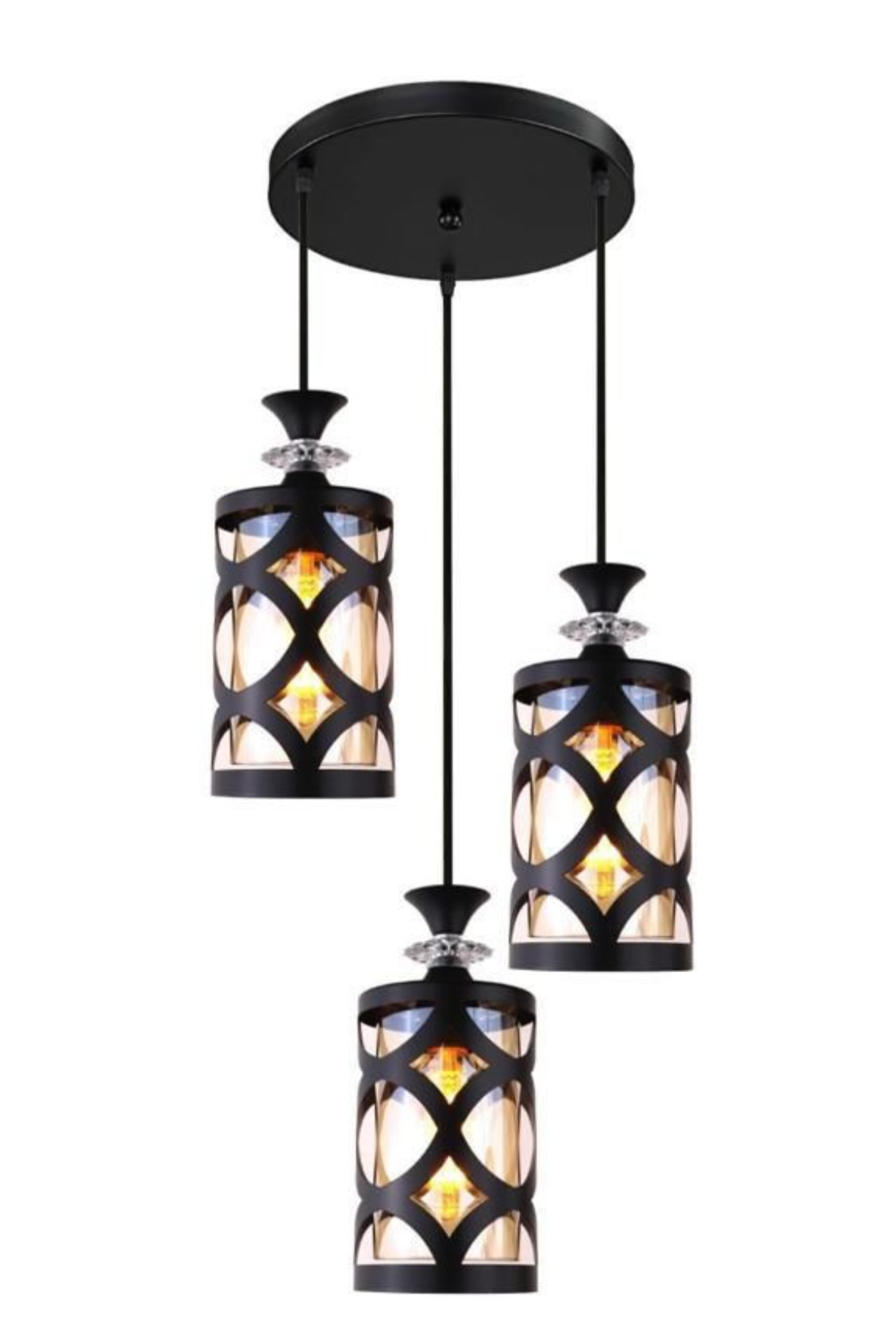Elegant Trio Cage Pendant Light