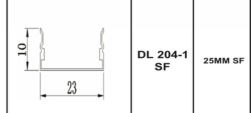 25mm Aluminium Profile ₹32/mtr
