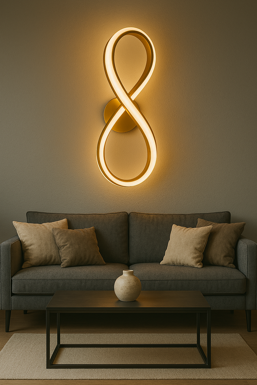 Infinity Shaped LED picture/wallpaper light