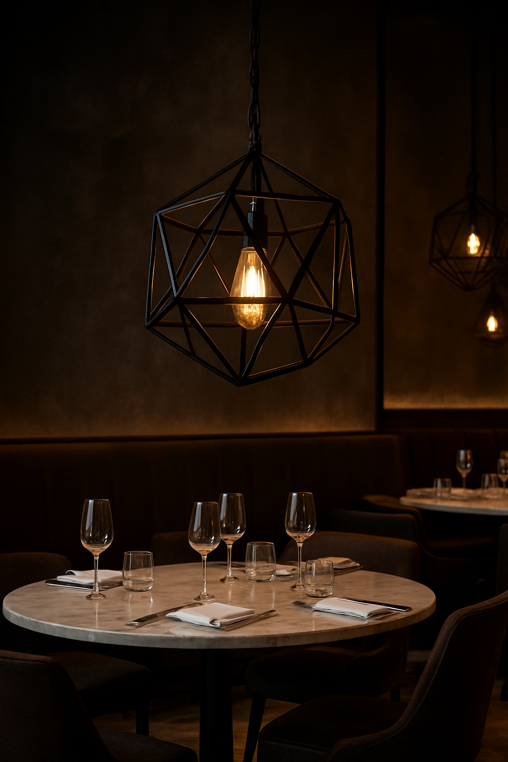 Geometric hanging Pendant Light