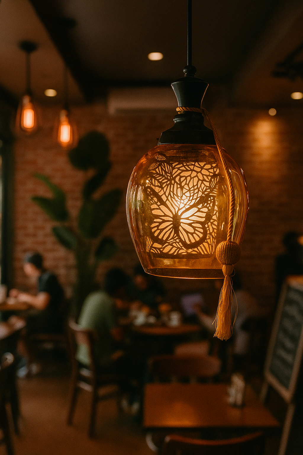 Hanging Double Glass Light