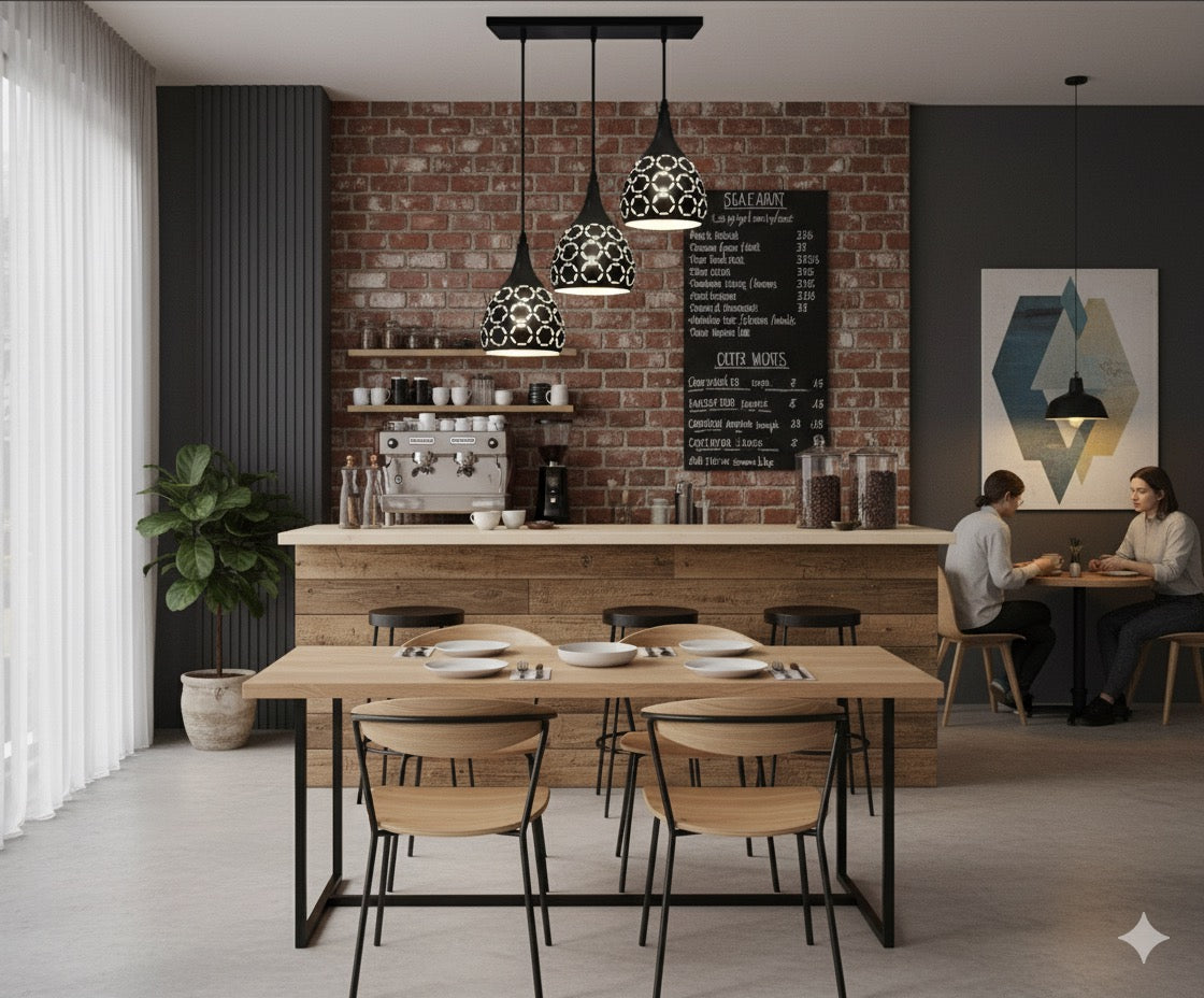 Patterned Drum Pendant Light